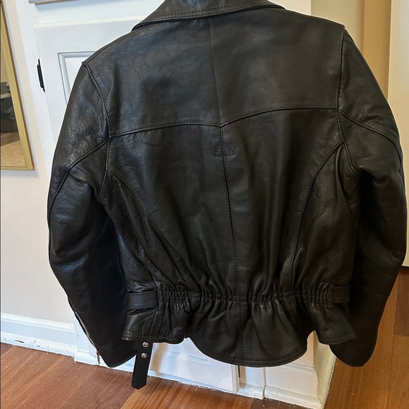 Vintage Women's Moto Biker Leather Jacket by Maryland Leather Inc Baltimore Sz M - Picture 5 of 5